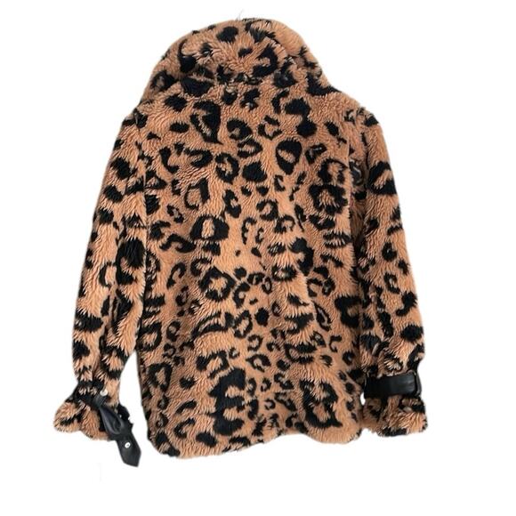 Avec Les Filles Teddy Faux Fur Biker Jacket - Picture 3 of 16